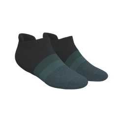 The Night Owl | Black and Teal Heel Hammock™ Ankle Socks