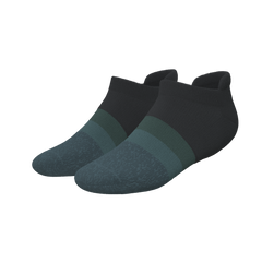 The Night Owl | Black and Teal Heel Hammock™ Ankle Socks