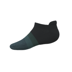 The Night Owl | Black and Teal Heel Hammock™ Ankle Socks