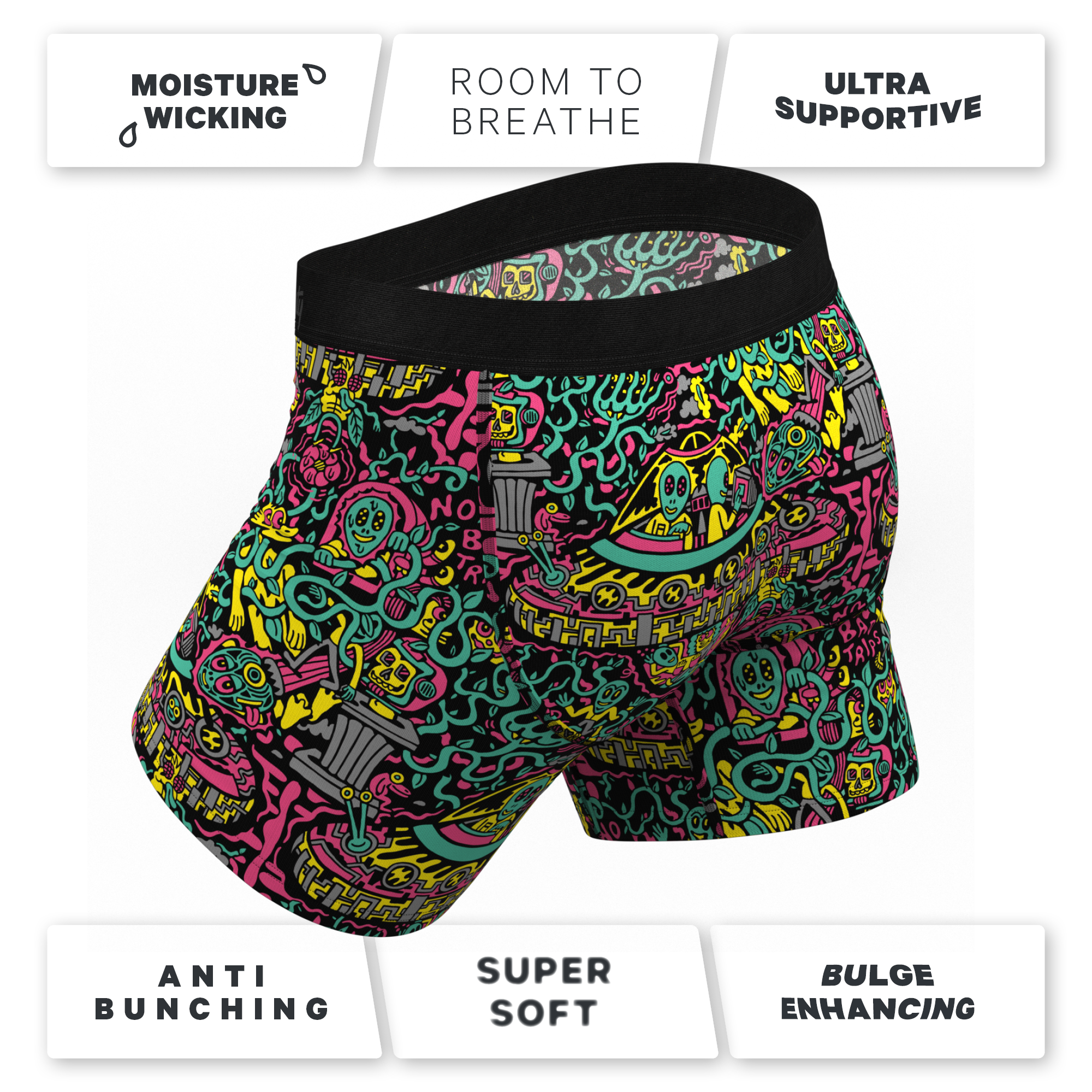 The No Bad Trips | Shinesty x Killer Acid Ball Hammock® Pouch Underwear With Fly