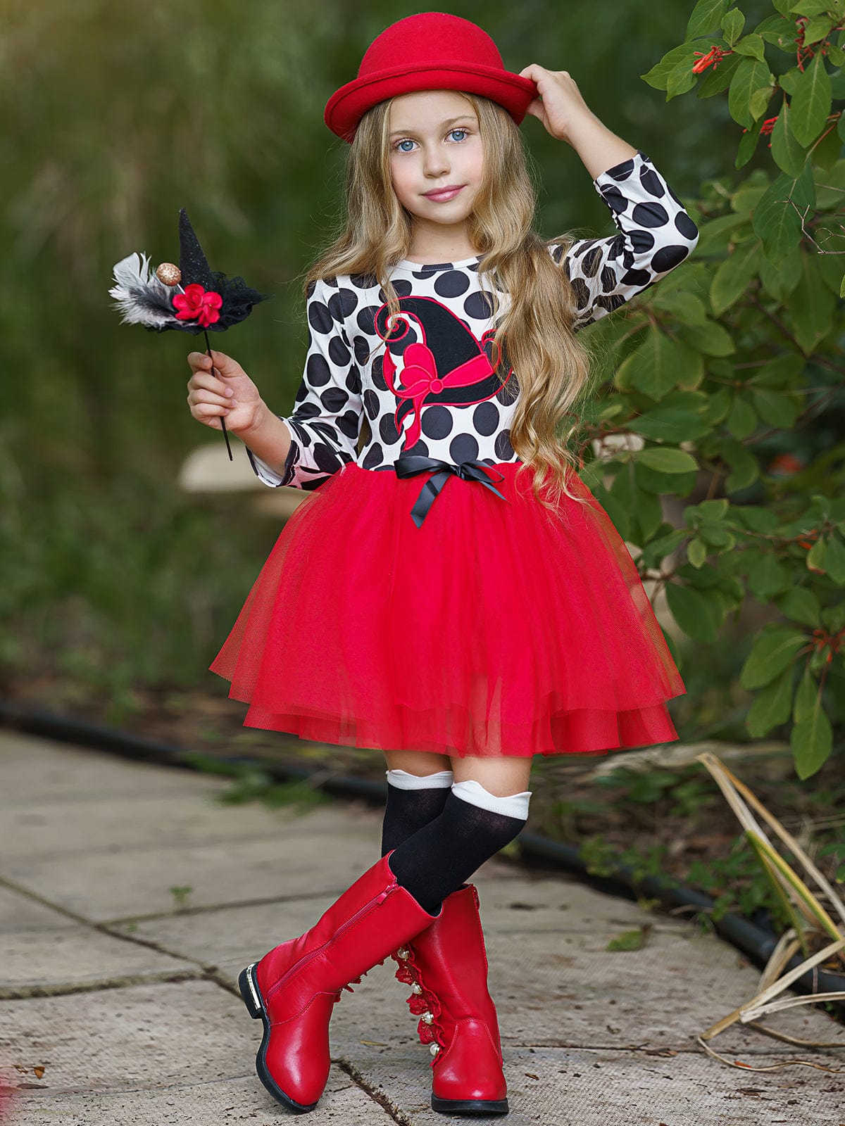 Be Witched Polka Dot Tutu Dress - Mia Belle Girls