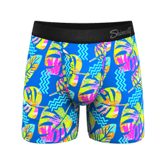 The Oahu Rendezvous | Tropical Leaves Ball Hammock® Pouch Underwear With Fly