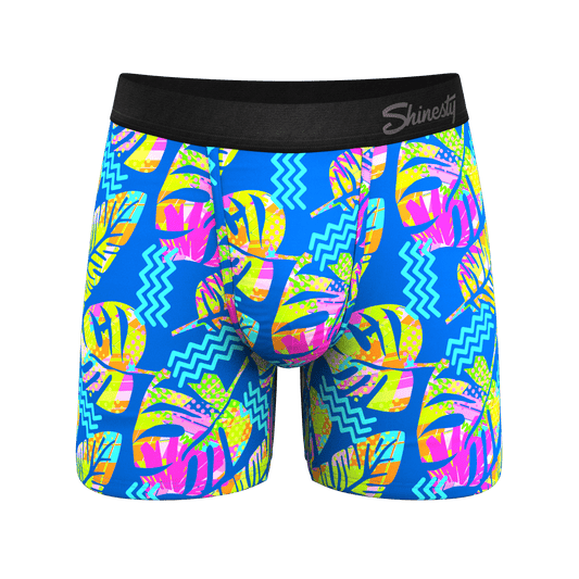 The Oahu Rendezvous | Tropical Leaves Ball Hammock® Pouch Underwear