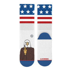 The One Finger Salute | American Flag Heel Hammock™ Crew Socks