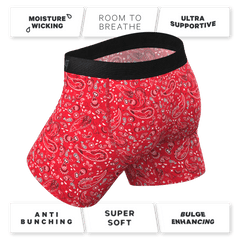 The Outlaw | Naughty Paisley Ball Hammock® Pouch Underwear With Fly - Shinesty