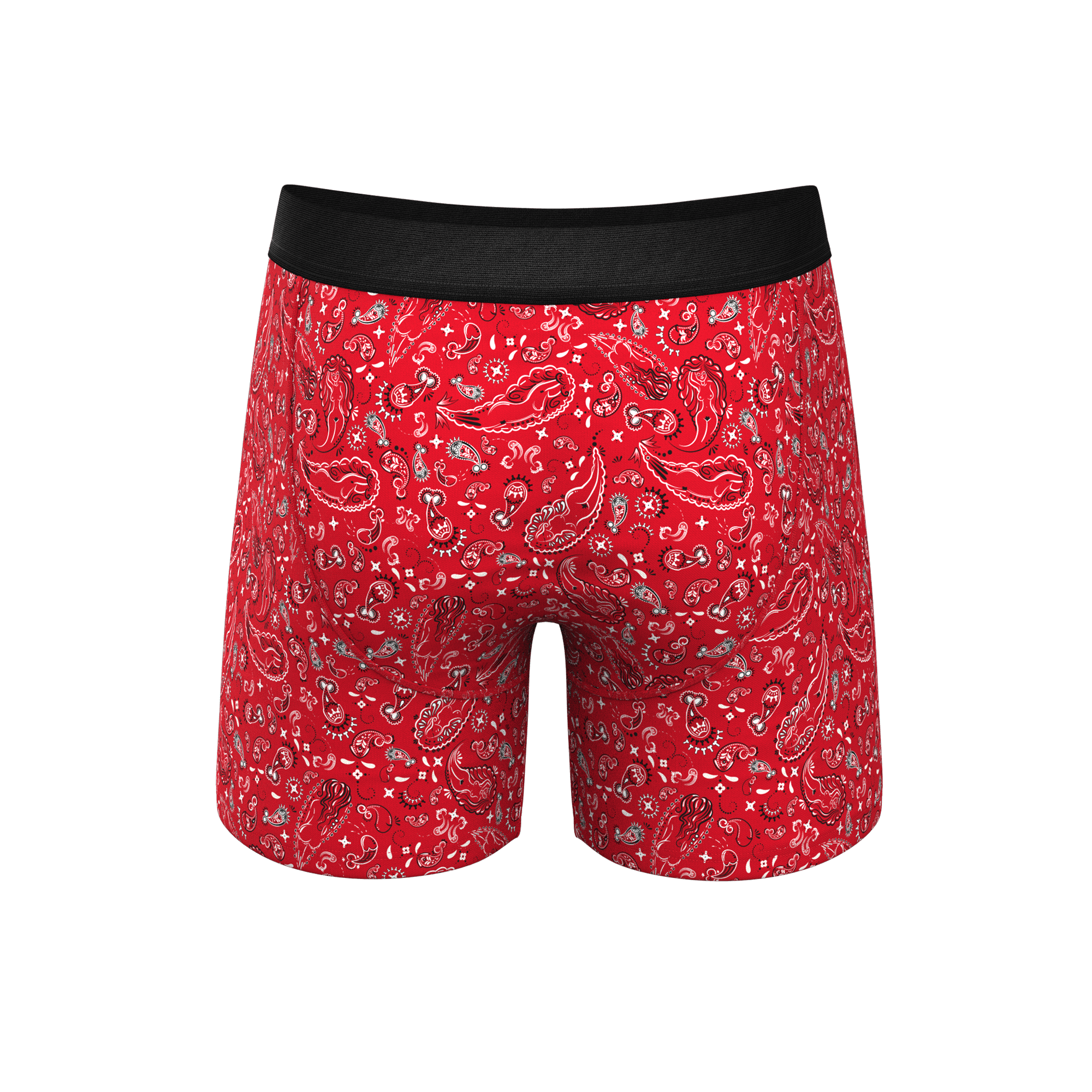 The Outlaw | Naughty Paisley Ball Hammock® Pouch Underwear With Fly - Shinesty