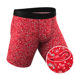 The Outlaw | Naughty Paisley Long Leg Ball Hammock® Pouch Underwear With Fly