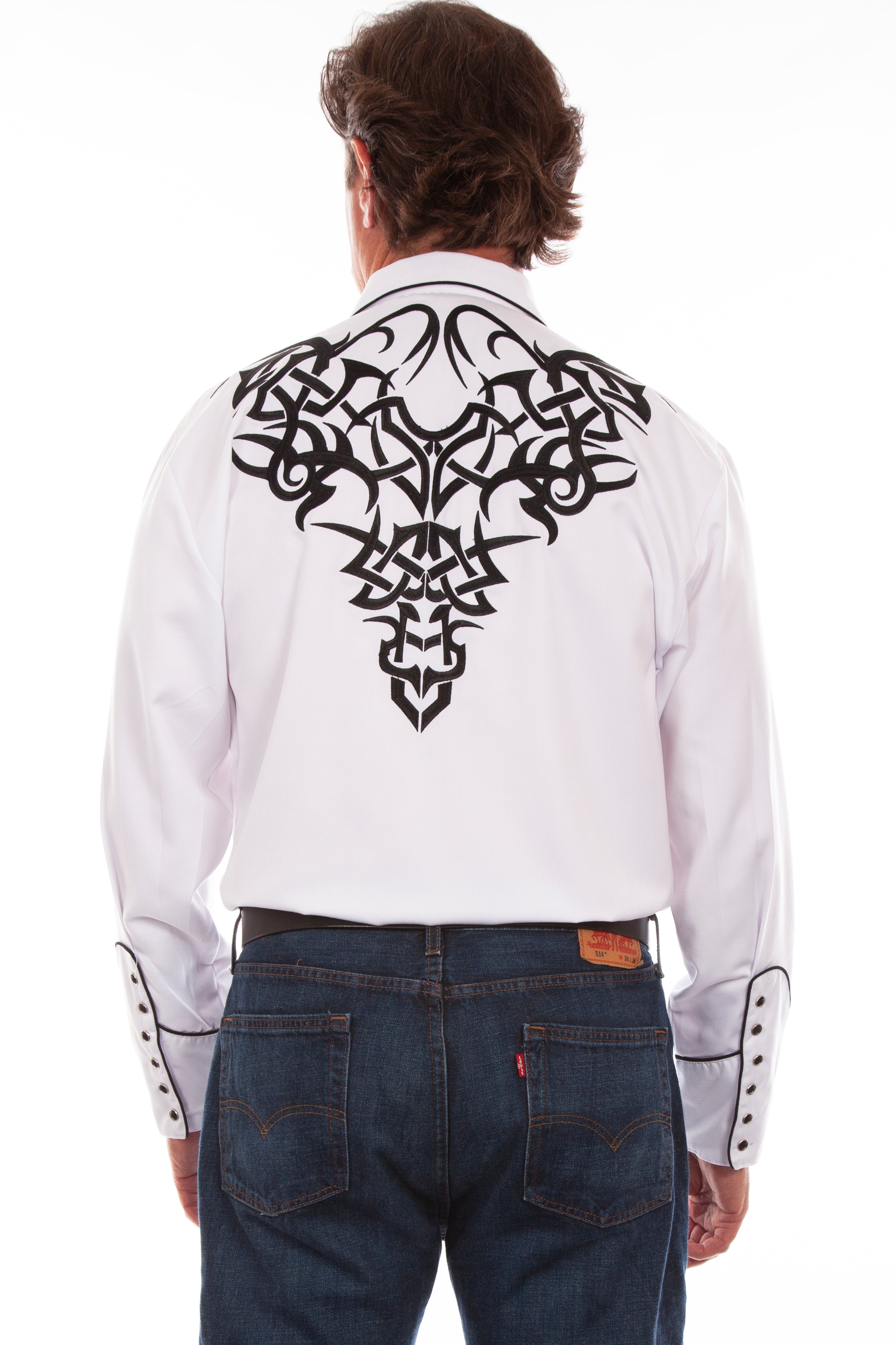 Scully Leather Western Scully Tribal Embroidered Shirt