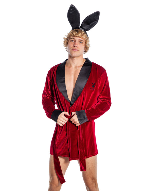 Playboy Mens Smoke Lounge Robe