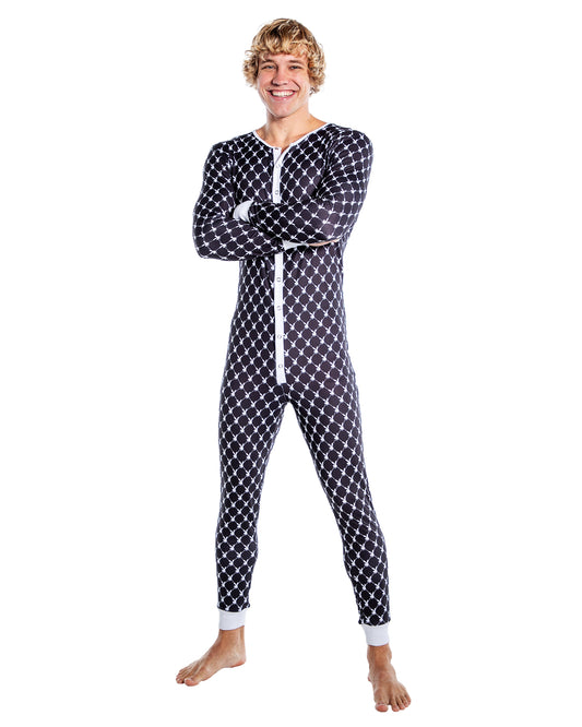 Playboy Mens Bunny Cozy Lounge Union Suit