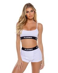 Playboy Bunny Sport Lounge Bralette 2pc Set