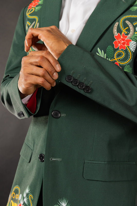 The Holiday Ham | Dark Green Holiday Placement Suit