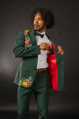 The Holiday Ham | Dark Green Holiday Placement Suit