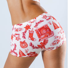 The Santa Slays | Christmas Toile Modal Boyshort Underwear