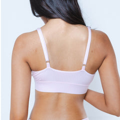 The Aphrodite | Light Pink Striped Bralette