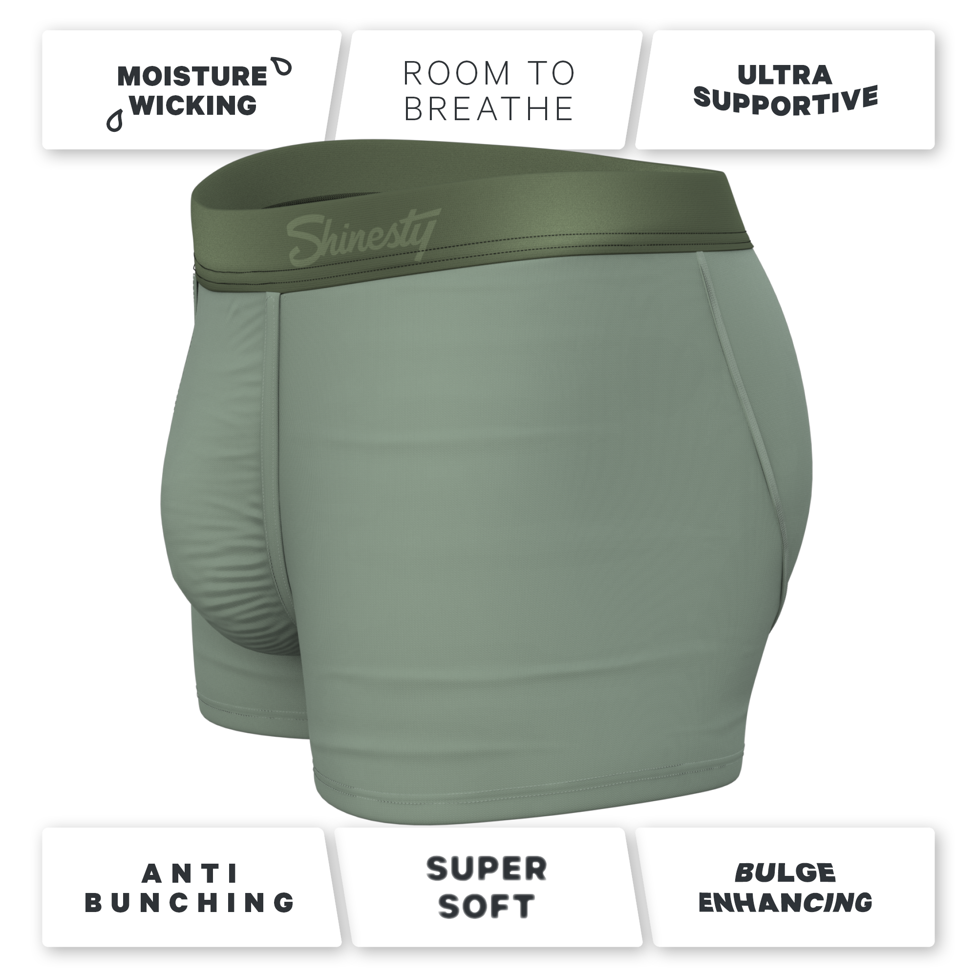 The Manzanilla | Olive Green Ball Hammock® Pouch Trunks Underwear