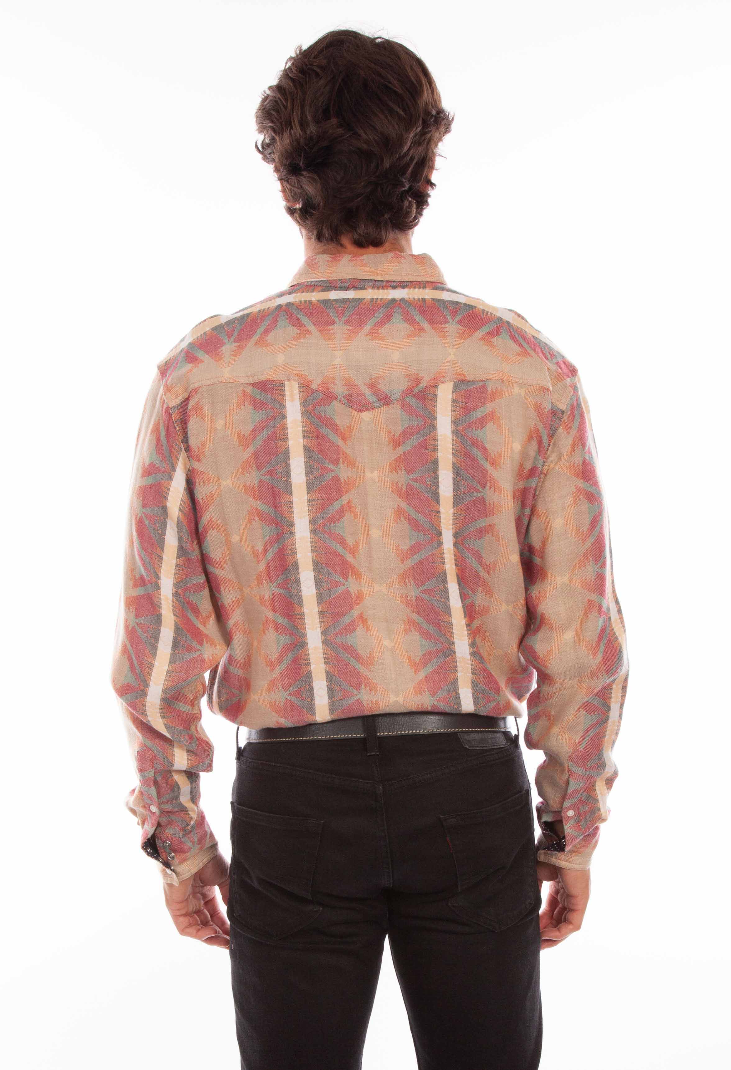 Scully Leather Mens Signature Southwest Stripe Shirt - Flyclothing LLC