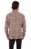 Scully Leather navy paisley print tencel shirt