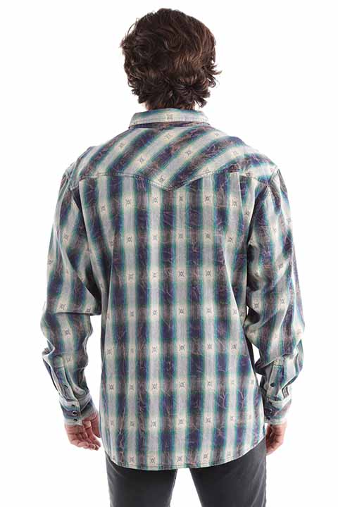 Scully Leather Marble washed y/d dobby signature Plaid Shirt