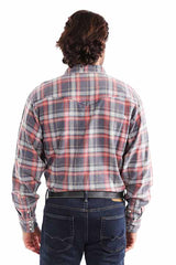 Scully Leather Signature yarn dye Blue Plaid Shirt