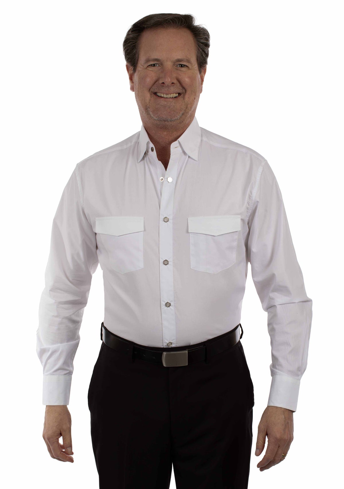 Scully Leather White Poplin Dress Shirt