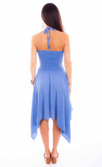 Scully Leather Cantina Light Blue Halter Dress - Flyclothing LLC