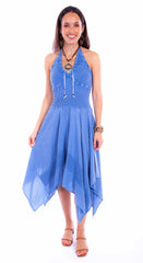 Scully Leather Cantina Light Blue Halter Dress - Flyclothing LLC