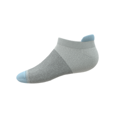 The Pacific Blue | Blue Grey Tri Color Block Heel Hammock™ Ankle Socks 3 Pack