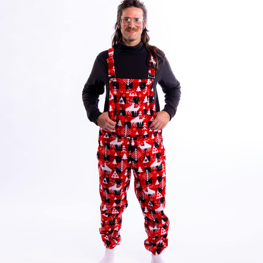 The Christmas Canoodle | Unisex Fleece Pajamaralls®