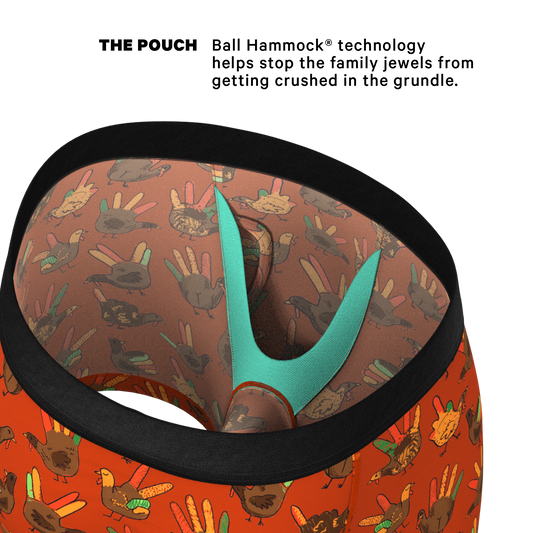 The Party Fowl | Thanksgiving Turkey Ball Hammock® Pouch Underwear With Fly