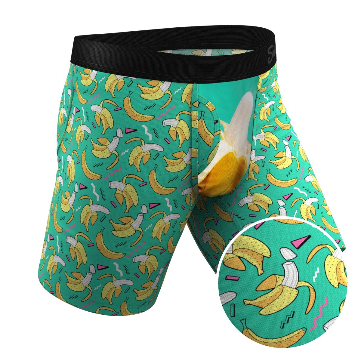 The Peel Deal | Retro Banana Long Leg Ball Hammock® Pouch Underwear With Fly