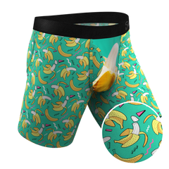 The Peel Deal | Retro Banana Long Leg Ball Hammock® Pouch Underwear With Fly - Shinesty