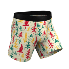 The Pine Tree Playboy | Retro Christmas Trees Ball Hammock® Pouch Underwear