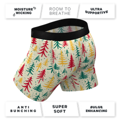 The Pine Tree Playboy | Retro Christmas Trees Ball Hammock® Pouch Underwear