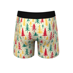 The Pine Tree Playboy | Retro Christmas Trees Ball Hammock® Pouch Underwear