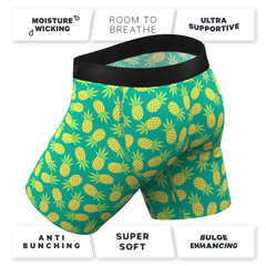 The Pineapple Express | Pineapple Long Leg Ball Hammock® Pouch Underwear With Fly