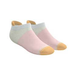 The Pinky Toes | Tri Color Block Heel Hammock™ Ankle Socks