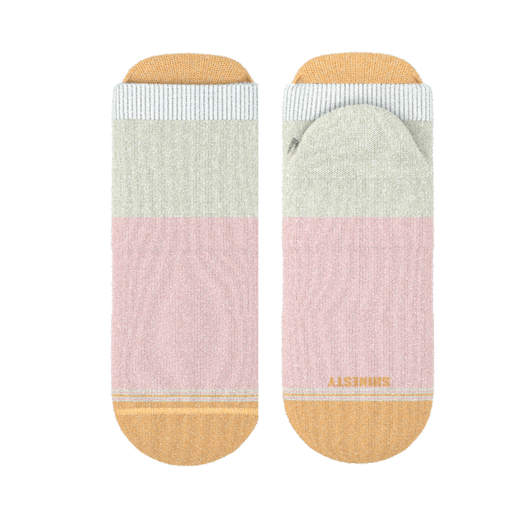 The Pinky Toes | Tri Color Block Heel Hammock™ Ankle Socks