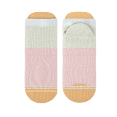 The Pinky Toes | Tri Color Block Heel Hammock™ Ankle Socks