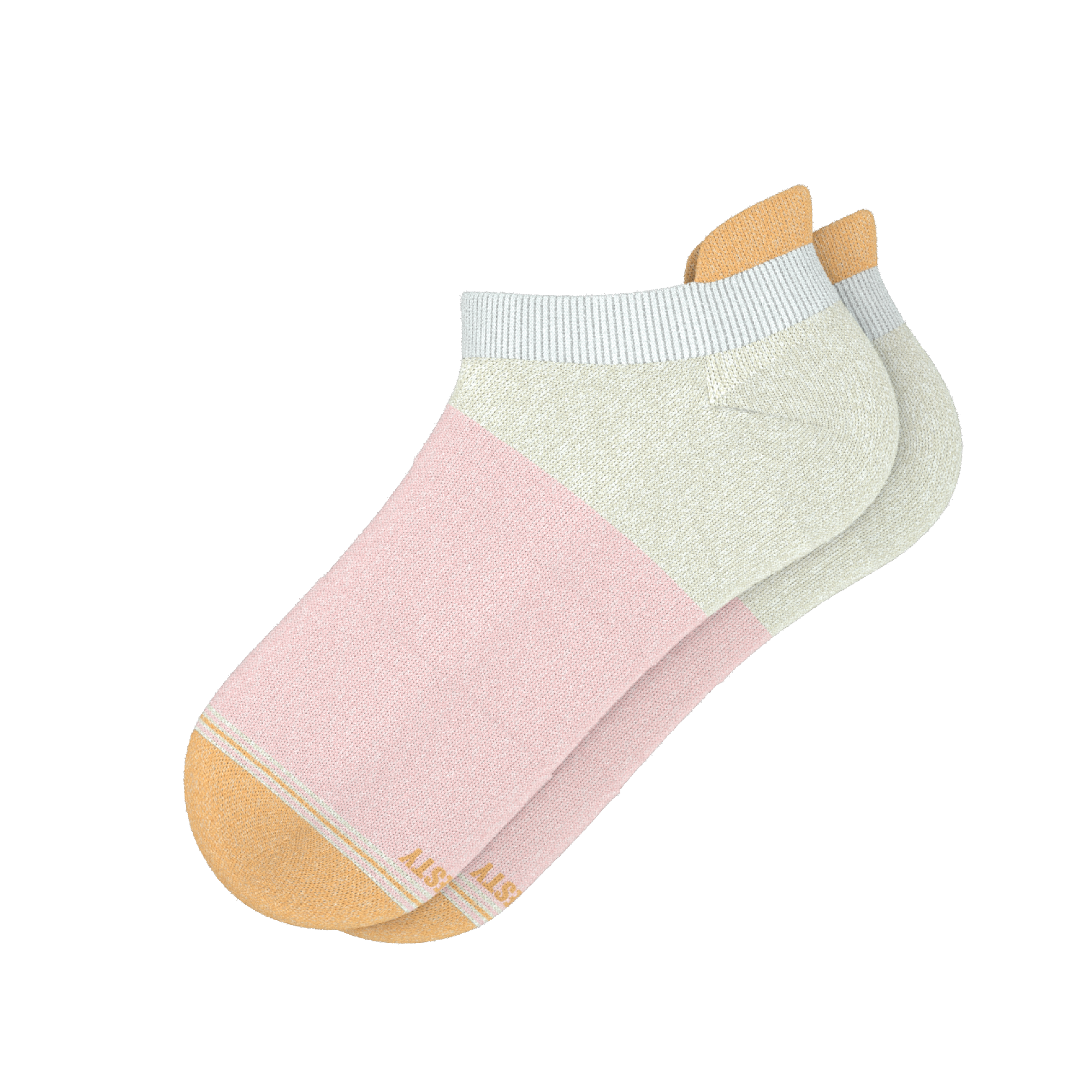 The Pinky Toes | Tri Color Block Heel Hammock™ Ankle Socks