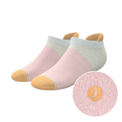 The Pinky Toes | Tri Color Block Heel Hammock™ Ankle Socks