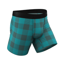 The Plaid And Simple | Green Buffalo Check Ball Hammock® Pouch Underwear