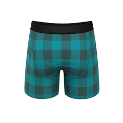 The Plaid And Simple | Green Buffalo Check Ball Hammock® Pouch Underwear