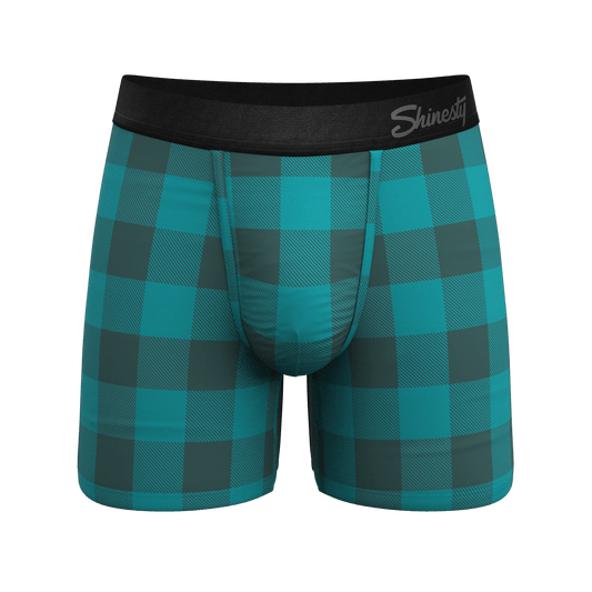 The Plaid And Simple | Green Buffalo Check Ball Hammock® Pouch Underwear