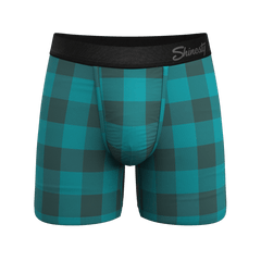 The Plaid And Simple | Green Buffalo Check Ball Hammock® Pouch Underwear