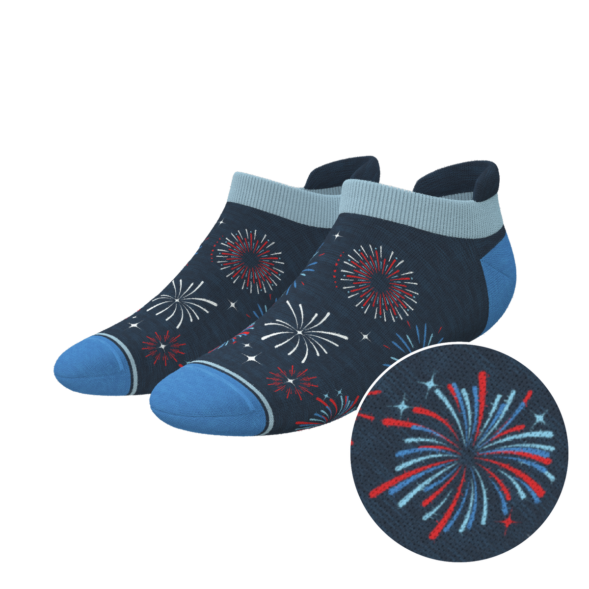 The Pyrotecnips | Naughty Fireworks Heel Hammock™ Ankle Socks