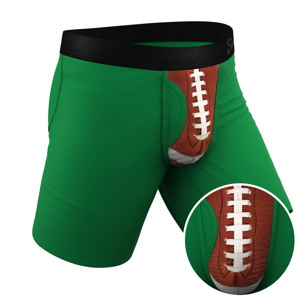 The Quarterback Sack | Football Long Leg Ball Hammock® Pouch Underwear With Fly