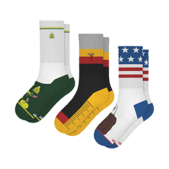 The Quintessential | Heel Hammock™ Crew Socks 3 Pack