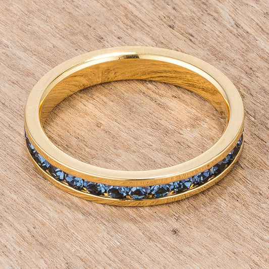 Stylish Stackables Montana Blue Gold Ring