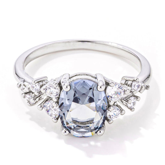 2.95ct. Captivating Grey CZ Engagement Ring - JGI